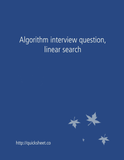 Algorithm interview question, linear search