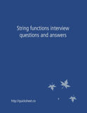 String functions interview questions and answers