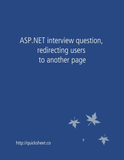 ASP.NET interview question, redirecting users to another page
