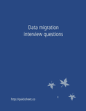 Data migration interview questions