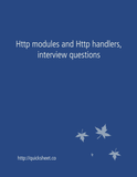 Http modules and Http handlers, interview questions