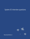 System.IO interview questions